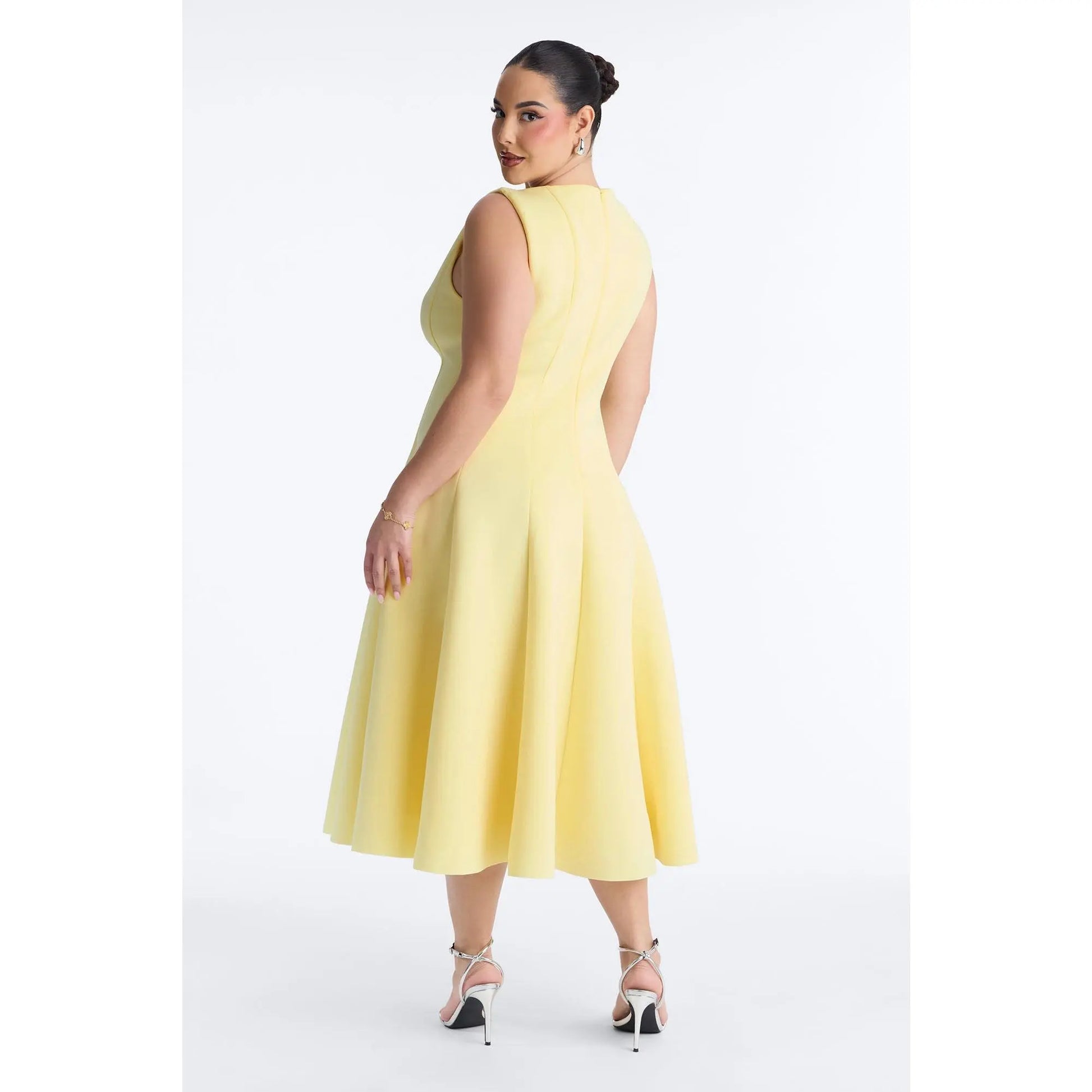 Sweet Sunday Pleated Midi Dress - Butter Yellow