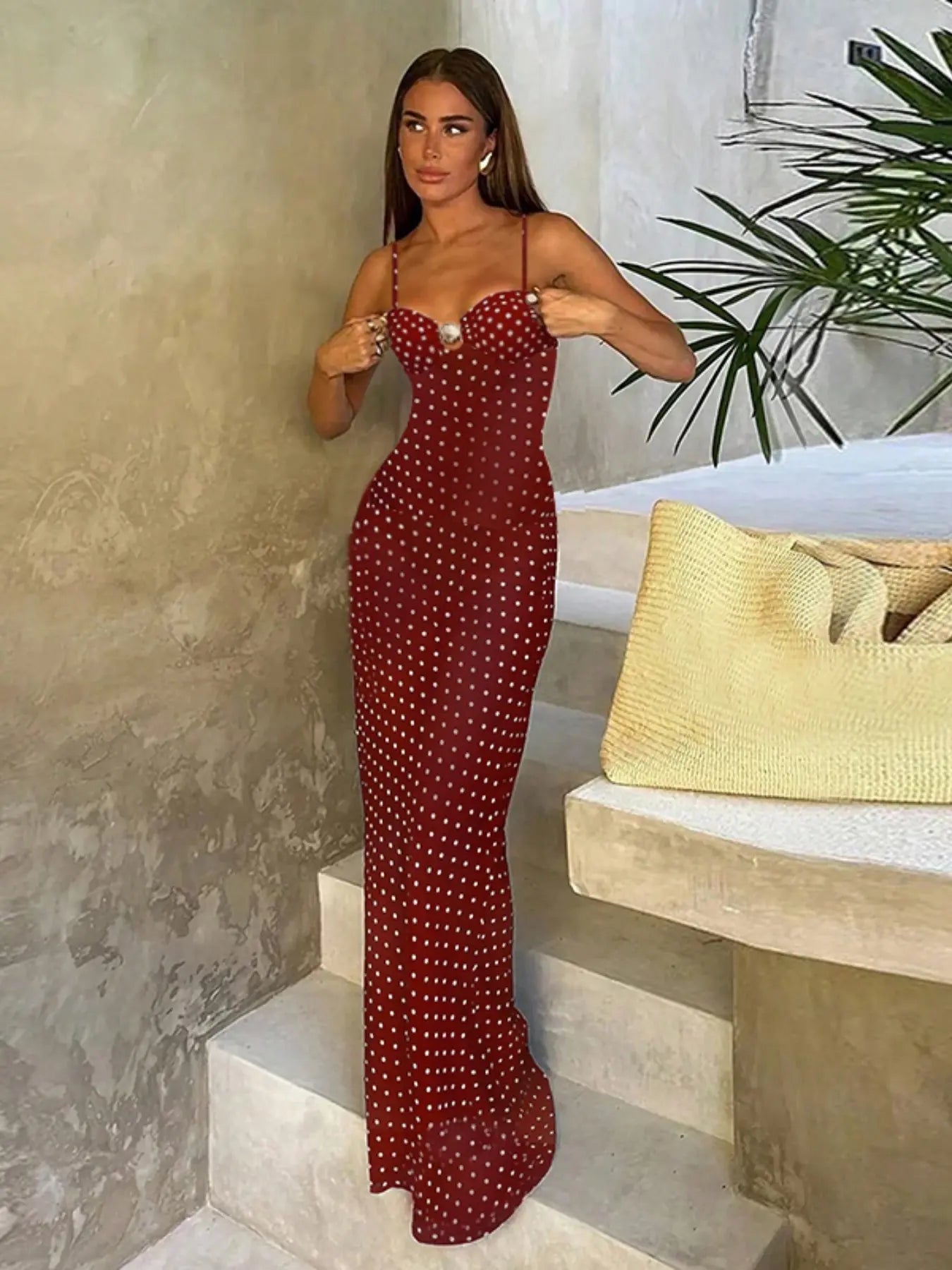 Chic Polka Dot Strap Dress - Your Go-To Summer Elegance for Beach Parties and Casual Outings