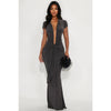 Elevate Your Style with the Vividly Sharp Charcoal Maxi Dress