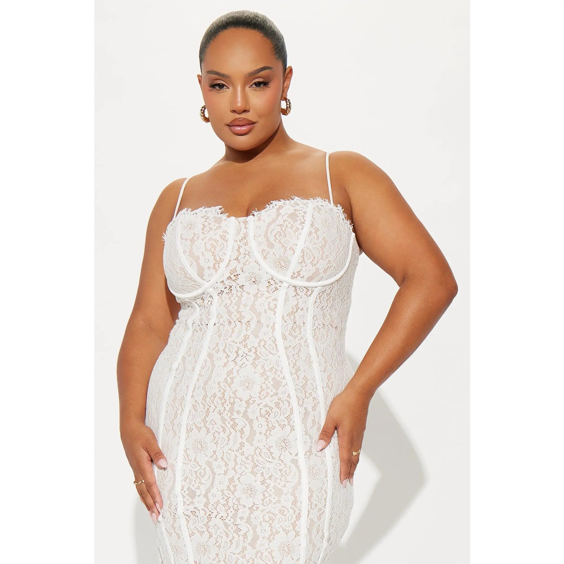All in Love Lace Maxi Dress - White