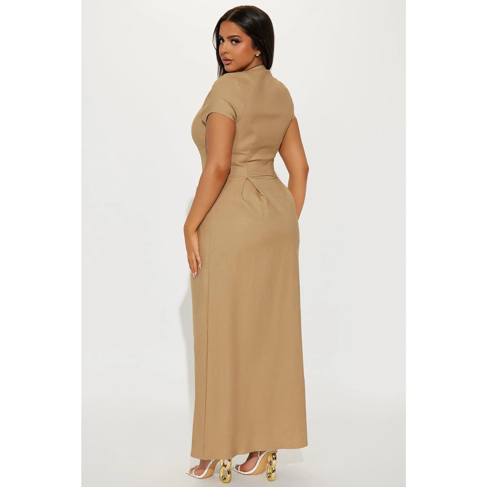 Too Busy to Care Maxi Dress - Mocha