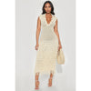 Catalina Crochet Maxi Dress - Cream