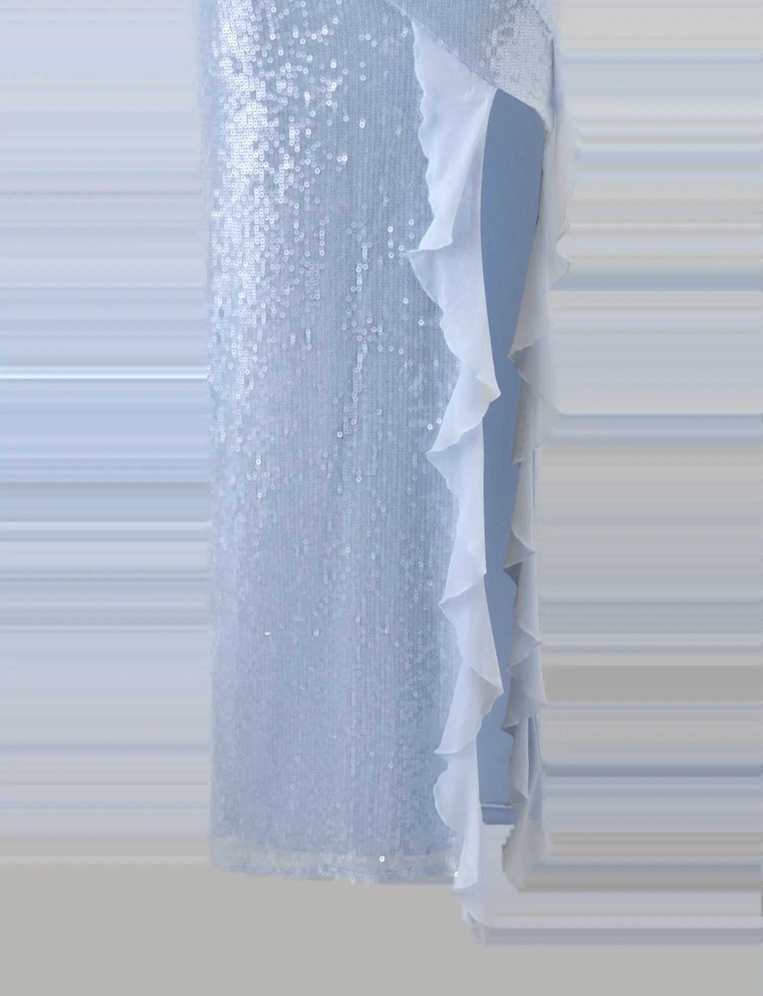 THEO SEQUIN MAXI DRESS - SOFT BLUE