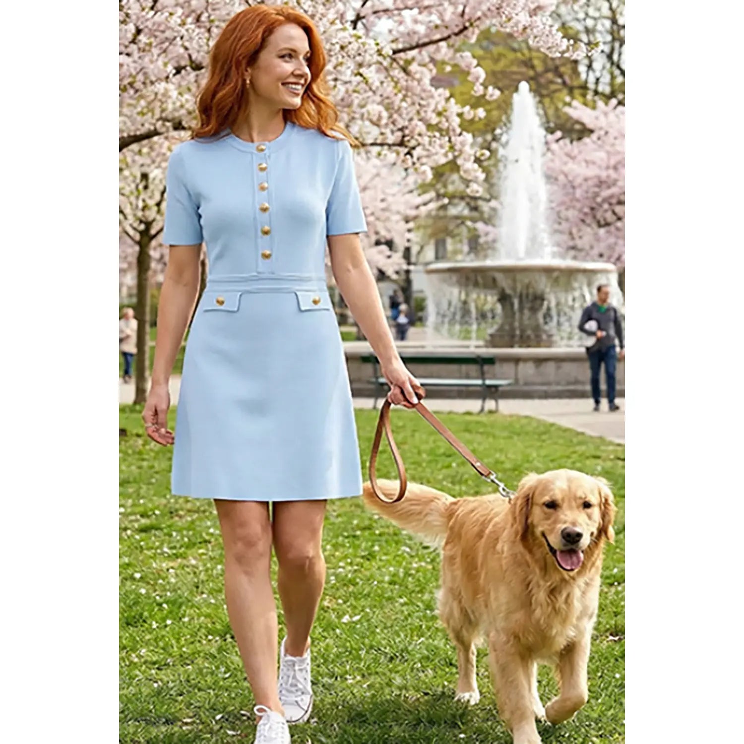 MEROKEETY Women'S Summer Bodycon Sweater Dress Business Casual Outfis Short Sleeve Knit Button Formal Elegant Work Dress