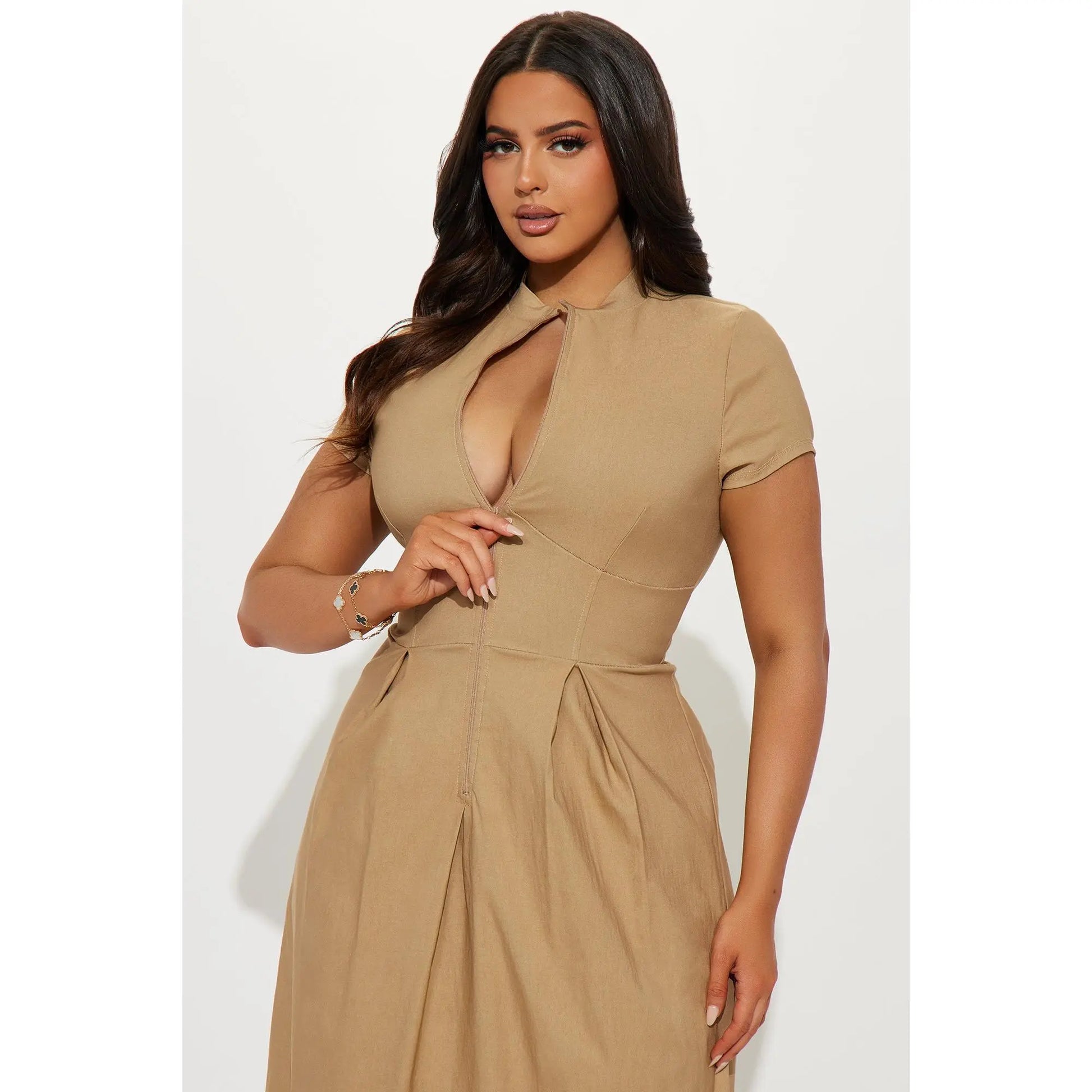 Too Busy to Care Maxi Dress - Mocha